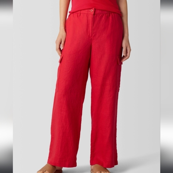 Eileen Fisher Chery F/L Wide Cargo Pant - Picture 2 of 8